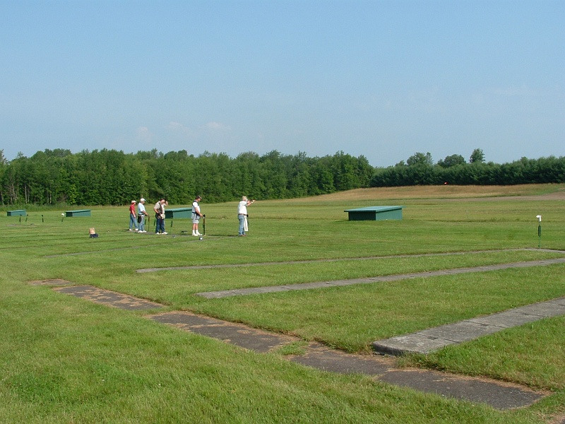 dscf0019x.jpg - "Coop" (on 5) from Dewitt Fish and Game shooting during the singles championship on Saturday on bank 11.