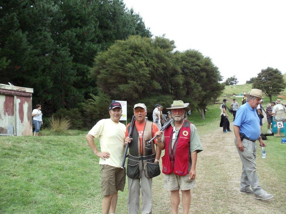DSC00289.jpg - Some of the Canadian shooters left to right...Stu Carter of Calgary, Robin Bishop from Calgary area I think, and Donn Holmes from Calgary.